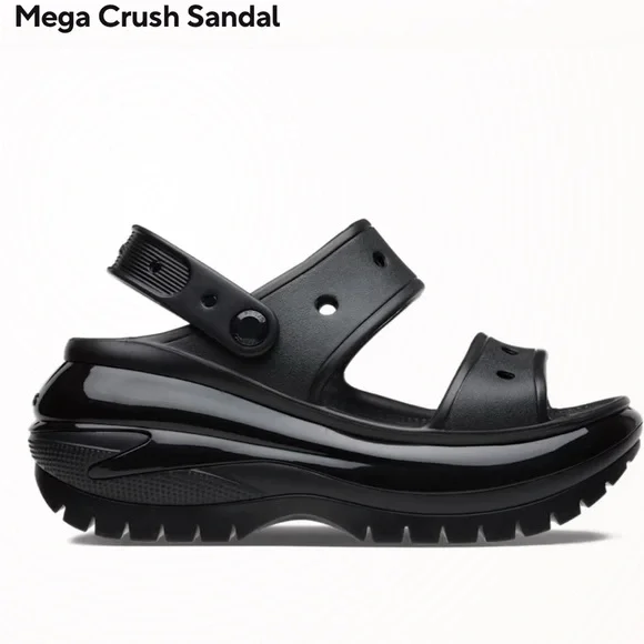 Mega Crush Black Sandal - Picture 1 of 7